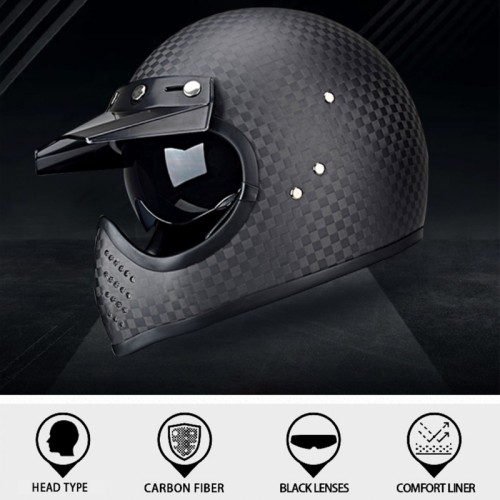 Carbon Fiber Full Face Helmet