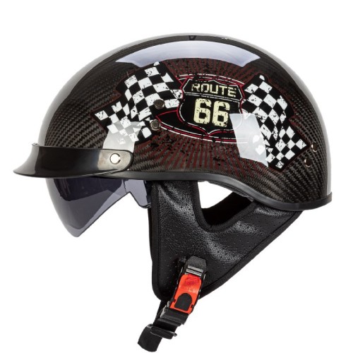 Carbon Fiber Moto Half Helmet
