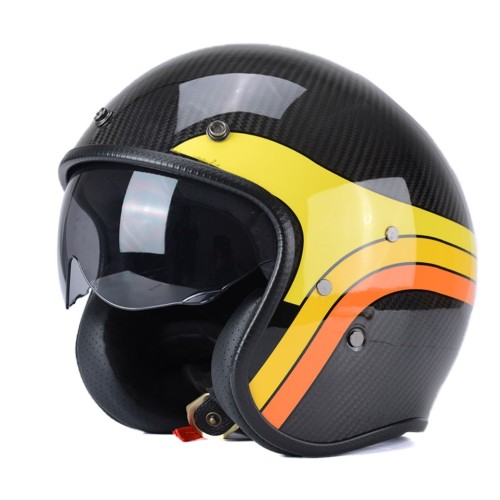 Carbon Fiber Open Face Helmet