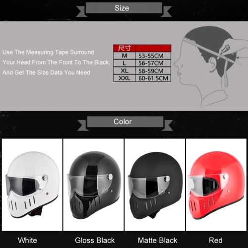 Vintage Full Helmet with Lens